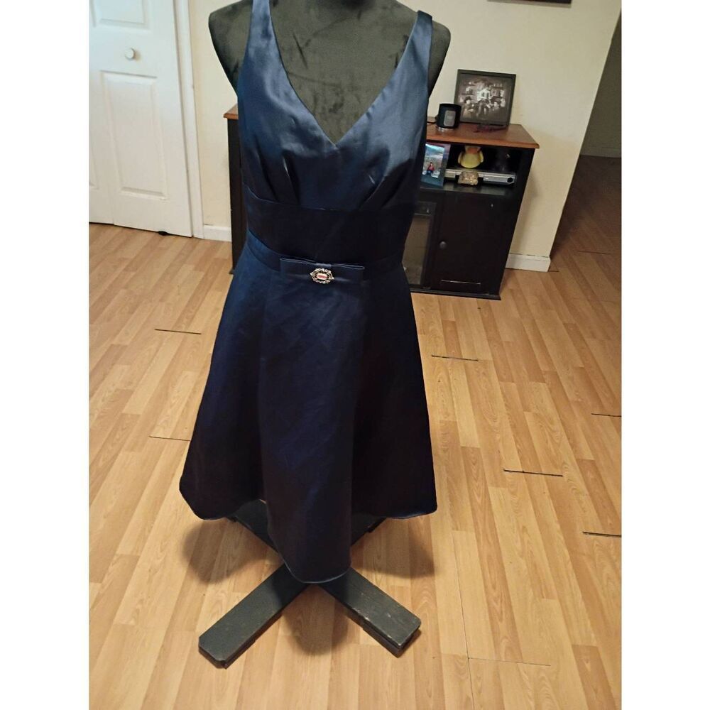 Medium Alfred Angelo Blue Sleeveless Special Occasion Wedding Cruise Prom Dress